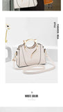 Handbag For Women Design Tote Soft PU Leather Shoulder Bag Side Crossbody White MartLion   