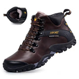 Men's Snow Boots Waterproof Footwear Winter Ankle Fur Breathable Winter Shoes 3 Colors sneakers MartLion brown fur 44 
