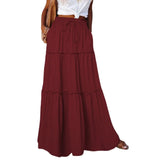 Ethnic Style Vintage Long Skirt Women Summer Loose Beach Ladies Casual MartLion