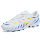 Soccer Shoes Men's Children's Football Shoes Outdoor Non Slip Futsal Turf Soccer Cleats MartLion D003-C-White Eur 35 