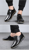 Men's Casual Leather Shoes Lace-up Hollow Breathable Driving Flats Outdoor Sports Mart Lion   