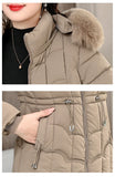 Down winter Jacket Women Parkas  Warm Cotton Padded Coat Ladies Short Overcoat Hooded MartLion   