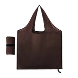 Foldable Shopping Bag Reusable Travel Grocery Bag Eco-Friendly One Shoulder Handbag  Printing Tote Bag MartLion brown 46x66cm  