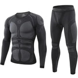 Seamless Underwear Esdy Sports Fitness Yoga Suit Winter Warm Runing Ski Hiking Biker Tactical Long Johns Themal MartLion Black M 