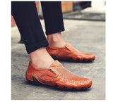 Cowhide Men's Octopus Casual Shoes Walking Driving Office Dress Footwear Loafers Summer or Four Seasons Mart Lion   