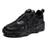 Men's Casual Outdoor Sneaker Thick Bottom Sport Shoes Basketball Non-slip Platform Soft Walking Mart Lion Black 39 
