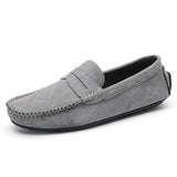 Trend Suede Men's Casual Shoes Breathable Comfort Slip-on Driving Lazy Luxury Loafers Moccasins MartLion GRAY 43 