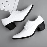Classic Men's Luxury Shoes Derby Gentleman Honorable Oxford White Party Shoes Dress MartLion   