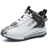 Men's Atmospheric Air Cushion For Walk Shoes Luxury Tennis Sneakers Casual Running Shoes Footwear MartLion 2203 White Black 46 