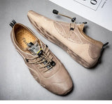 Leather Casual Shoes Men Sneakers Flat  Men  Shoes  Footwear MartLion   