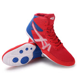 Boxing Shoes Men's Breathable Wrestling Footwears Light Weight Boxing Sneakers MartLion Red-1 36 