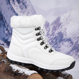 Women Snow Boots Female Winter Casual Shoes Outdoor Youth Mid-Calf Boots Waterproof Plush Ladies Cotton-padded Shoes MartLion   