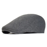 Men's berets Beret Cotton Solid Color Soft Top Casual Beanie Retro Literary Forward Cap Peak Cap Driver Women Hat MartLion D adjustable 