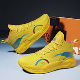 Basketball Shoes Men's Outdoor Combat Wear-resistant Sneakers Kids Non-slip Mesh Breathable Indoor Training Mart Lion 8699yellow 7 