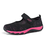 Non-slip Soft Mom Sneakers Summer Breathable Mesh Travel Casual Shoes Women Comfort Lightweight Flat Sport MartLion 1818black 42 