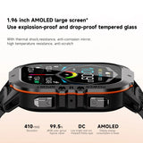  C26 Smart Watch 100+ Sports Modes Bluetooth Call Smartwatch 1.96" AMOLED Display 1ATM Waterproof Outdoor Military Wristwatch MartLion - Mart Lion