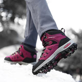 Super Warm Winter Hiking Shoes With Fur Waterproof Outdoor Hiking Boots Man Sneakers Antiskid Trekking Shoes MartLion   