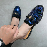 Mules Summer Sandals Loafers Half Shoes Diamond Leather Men's Shoes Designer Slides Slippers MartLion   