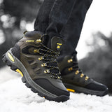 Super Warm Winter Hiking Shoes With Fur Waterproof Outdoor Hiking Boots Man Sneakers Antiskid Trekking Shoes MartLion   