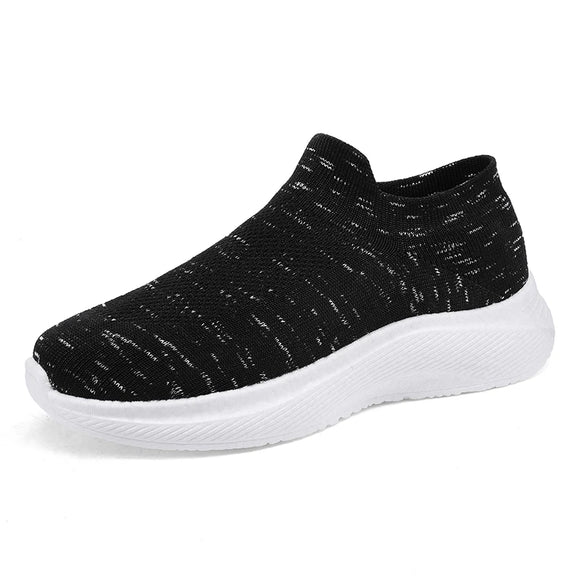 Lightweight Sock Shoes Casual Men's Sneakers Large Couple Breathable Ankle Boots Running MartLion black 39 