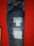 Jeans Black Label Tinted American  Street Wash Repair Low Raise Skinny Denim Jeans MartLion   