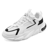 Fujeak Trendy Sports Shoes Men's Lightweight Running Breathable Casual Footwear Non-slip Sneakers Mart Lion White 39 
