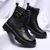 Men's English Style Thick Sole Design Men Boots  Layer Leather Casual Boots