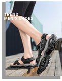 Summer Men's Sandals Outdoor Classic Soft Beach Platform Wading Shoes Sneakers Rome Non-Slip Mart Lion   