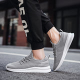 Men‘s Running Shoes Breathable Sneakers Women Tennis Trainers Lightweight Casual Sports Shoes Lace-up Anti-slip Mart Lion   