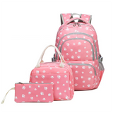 3 Pcs Set Children's Backpacks Cute Student School Bag for Girls Waterproof With Lunch Pencil Case MartLion   