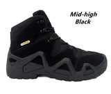 Men's Military Boot Combat Shoes Tactical Army Work Safety Hiking MartLion Middle-black 41 