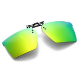 Men's Rimless Clip-on Sunglasses Polarized Polygonal Lens Anti UV400 Glasses for Women Night Vision Driving MartLion Sakura powder Polarized 
