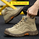winter work shoes with steel toe high top work safety sneakers anti puncture warm protective anti slip winter work boots MartLion No Plush 36 