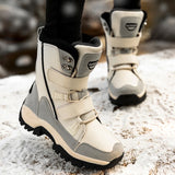 Mid Length Women's Boots Winter Thick Cotton Shoes Warm Snow Boots Thick Sole Anti Slip Wear-resistant Women's Shoes MartLion
