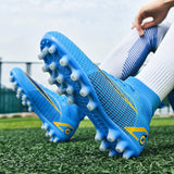 Soccer Shoes Society Ag Fg Football Boots Men's Soccer Breathable Soccer Ankle Mart Lion   