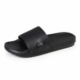 Summer Men's Rubber Slippers Slides Home Soft Indoor Slippers Beach Shoes Casa Hombre MartLion Black 38 