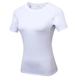 Fitness Women's Shirts Quick Drying T Shirt Elastic Yoga Sport Tights Gym Running Tops Short Sleeve Tees Blouses Jersey camisole MartLion type 2-white S 