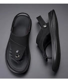 Summer Flip flops Men Sandals Leather Mens Casual Shoes Outdoor Men Leather Sandals for Men Beach Shoes Roman Shoes MartLion