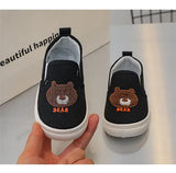 Children Casual Shoes Girls Canvas Shoes Boys Slip-on Baby Cute Cartoon Print Sneakers MartLion   