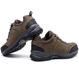 Outdoor Waterproof Hiking Shoes Leather Trekking Men's Sports Training Climbing Sneakers MartLion K832026545-ZONG 11.5 CHINA