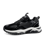 Outdoor Hiking Shoes Chunky Women Sneakers Fashion Walking Trekking Summer Non-slip Breathable MartLion male-black 44 