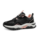 Outdoor Hiking Shoes Chunky Women Sneakers Fashion Walking Trekking Summer Non-slip Breathable MartLion female-black 43 