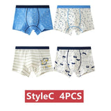4Pcs/Lot Boys Boxer Children Underwear Stripped Navy Blue Cato Underpants Boys Clothing Mart Lion C 110 