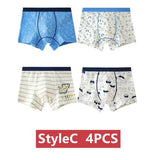 4Pcs/Lot Boys Boxer Children Underwear Stripped Navy Blue Cato Underpants Boys Clothing Mart Lion   