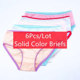 6Pcs/Pack Fashion Baby Girls Underwear Cotton Panties Kids Shorts Briefs Children Underpants 2-12Years Mart Lion TNN0977 2  to 3 