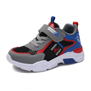 Children Boys Shoes School Sports Summer Mesh For Kids Tennis Casual Sneakers Running Tenis Platform Mart Lion D1910 red 34 CN