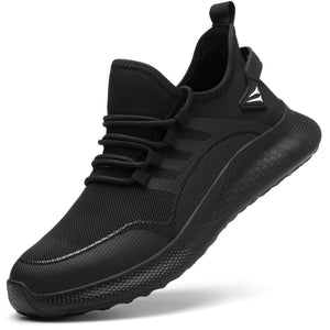 Lightweight Work Safety Shoes Man Breathable Sports Safety Work Boots S3 Anti-Smashing Anti-iercing Mart Lion BLACK 36 