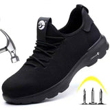 Make a large shoe size 50 Lightweight Work Shoes European Standard  Puncture-Resistant Sports Stylish Steel Toe Safety Shoes Mart Lion   