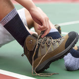 5 Pairs Men's Hiking Socks Moisture Wicking Cushioned Crew Socks Padded Work Boot Mart Lion   