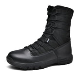 Waterproof Men's Tactical Military Boots Desert Hiking Camouflage High-top Desert Work Mart Lion GK681 black 39 CN